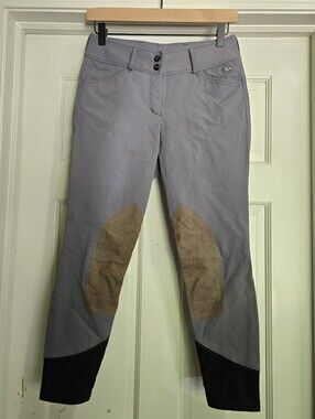 RJ Classics Gulf Breeches Riding Pants Sock Bottom Size 26 R Grey